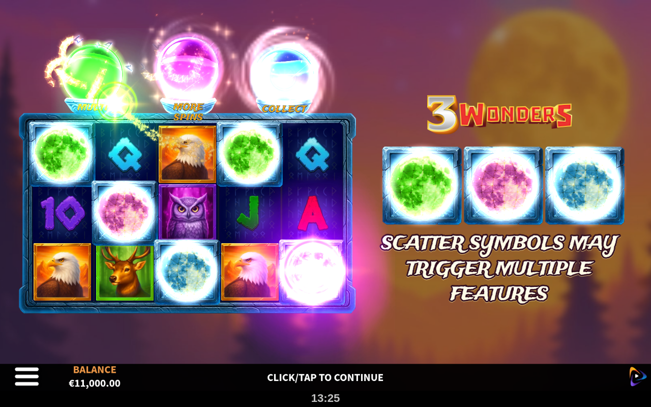 3 Wonders Mystic Howl information screen
