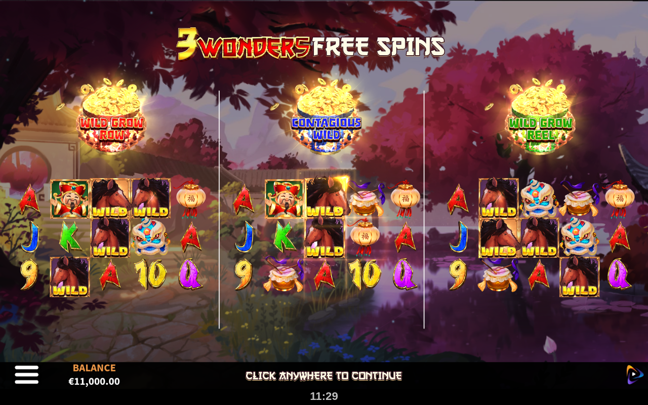 3 Wonders New Year Horse information screen