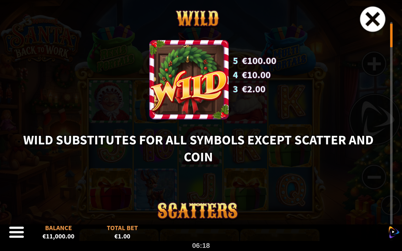 3 Wonders Santa Back to Work information screen