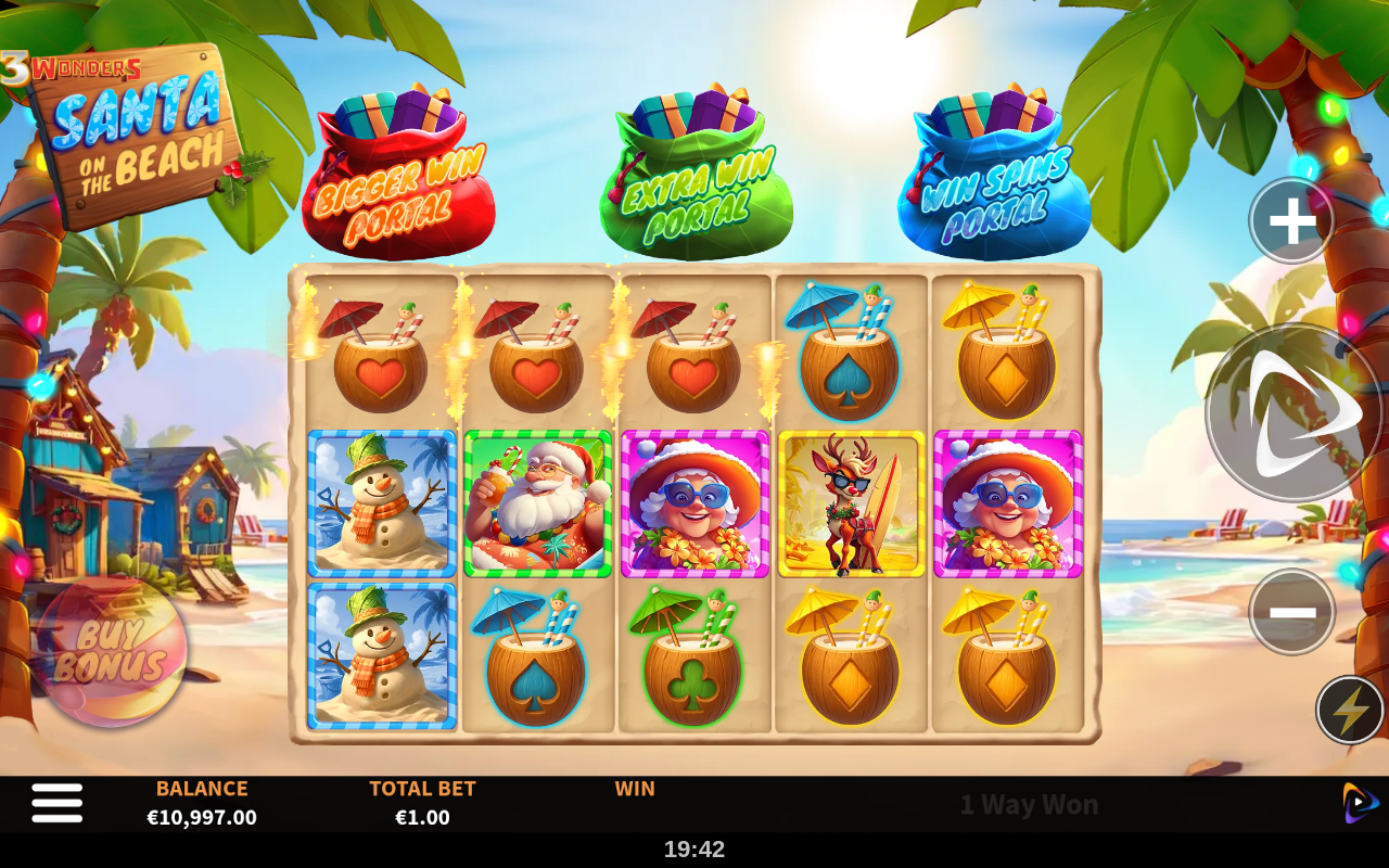 3 Wonders Santa on the Beach gameplay