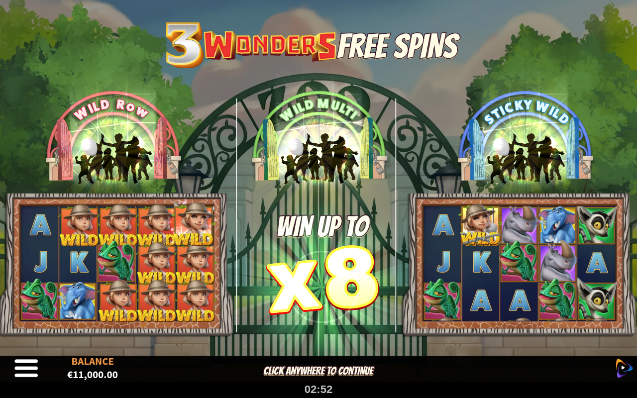 3 Wonders Zoo information screen