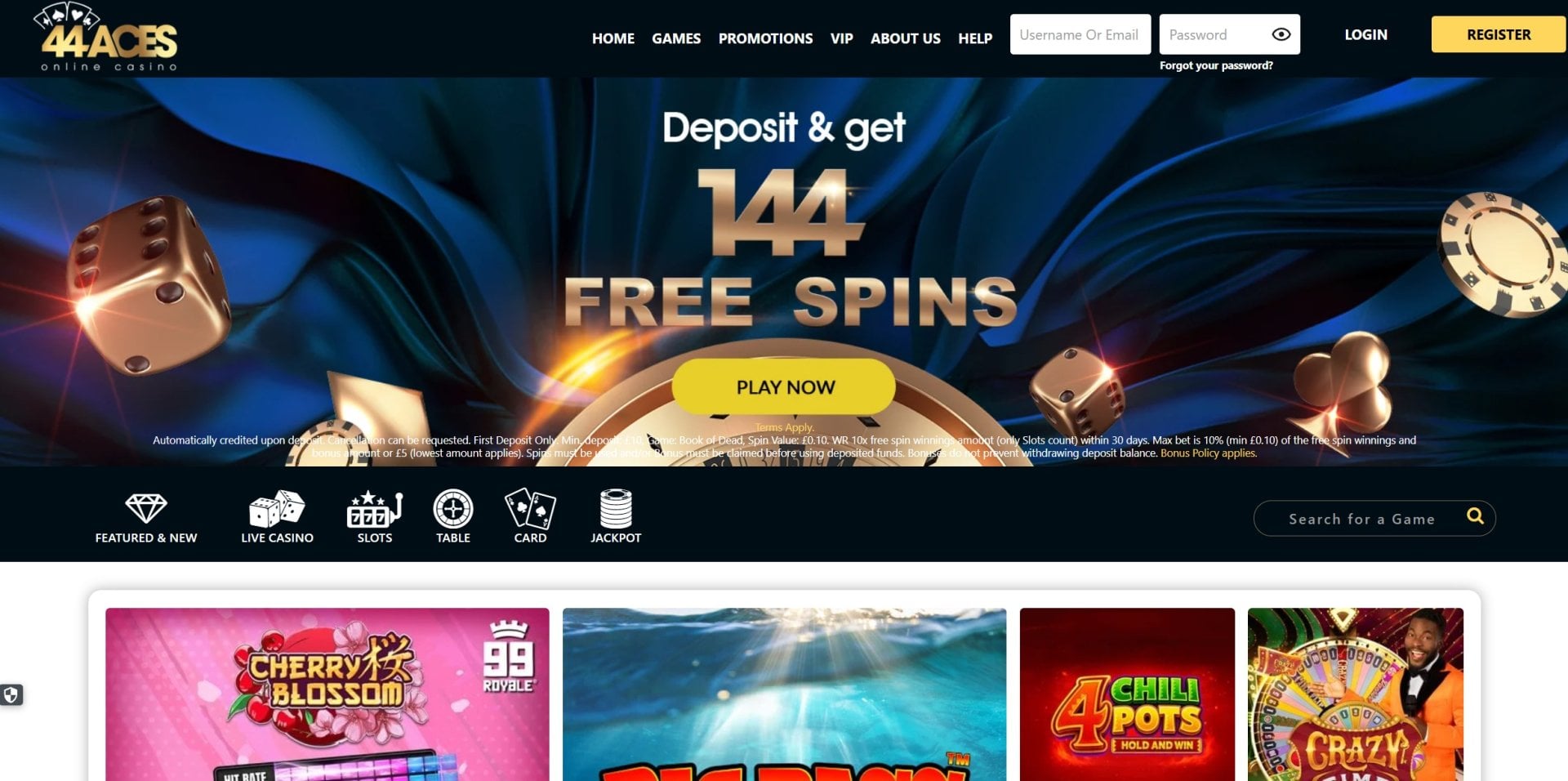 44 Aces Homepage