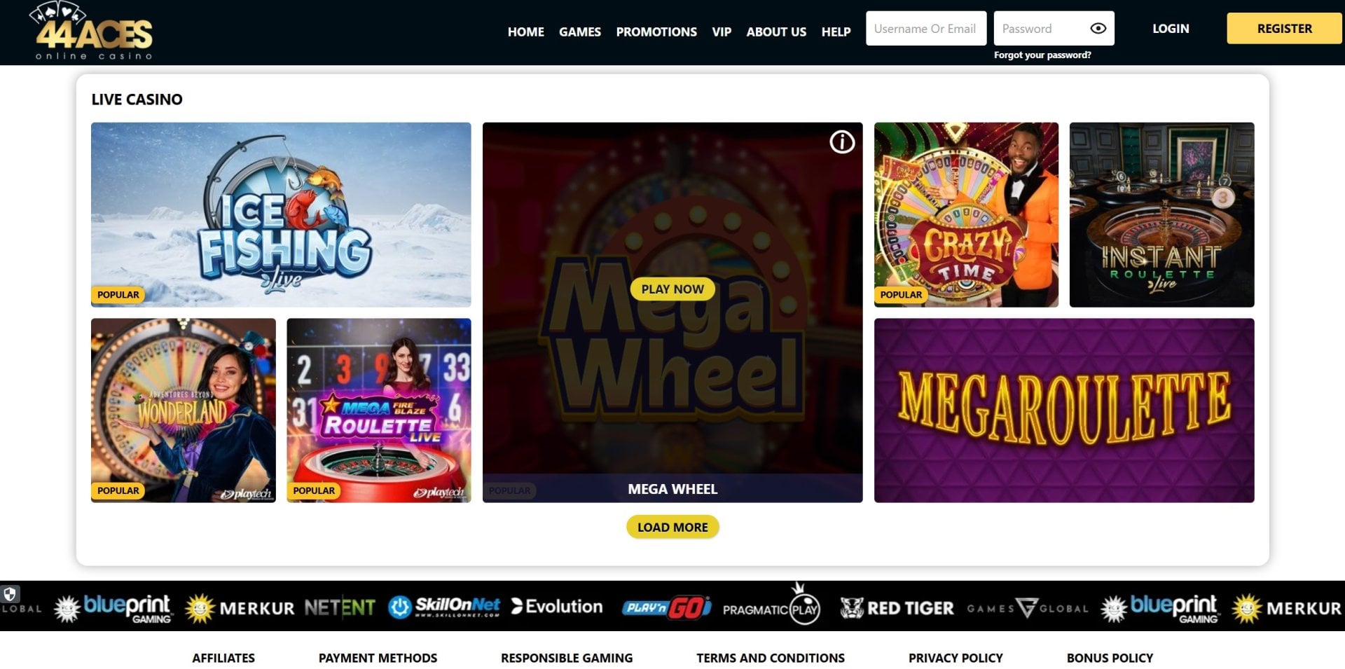 44 Aces Live Casino