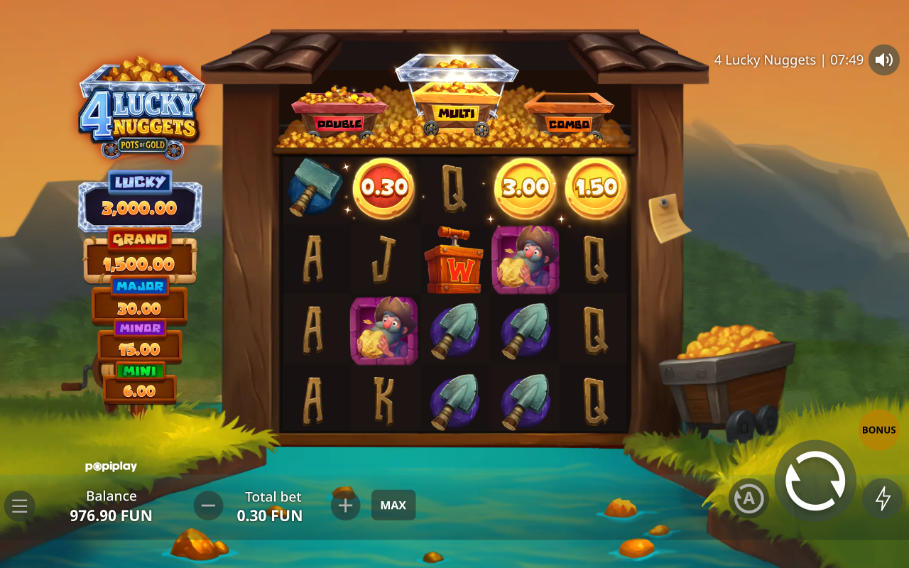 4 Lucky Nuggets bonus round