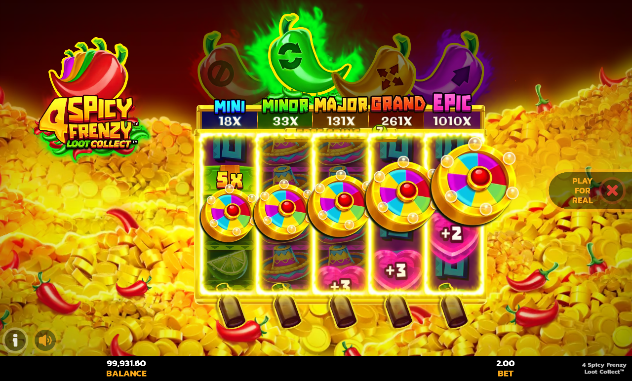 4 Spicy Frenzy Loot Collect bonus round