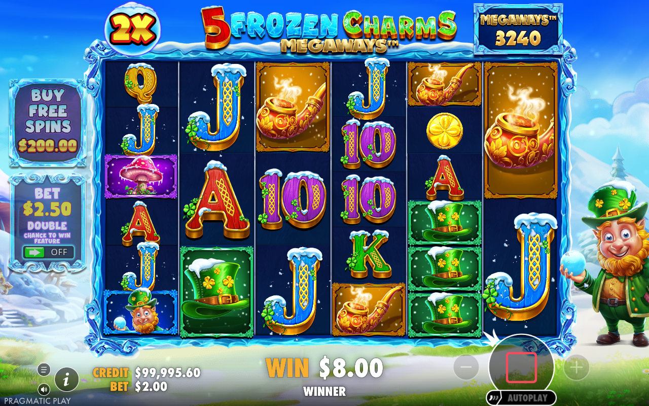 5 Frozen Charms Megaways gameplay
