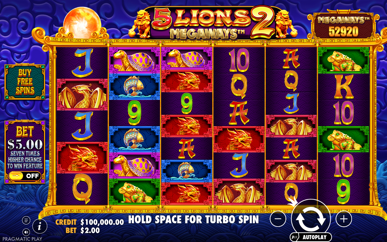 5 Lions Megaways 2 gameplay