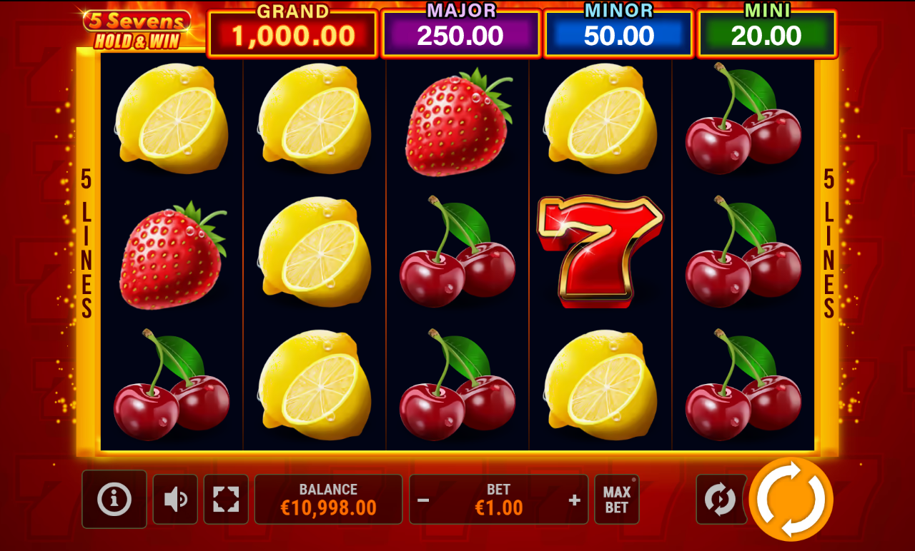 5 Sevens Hold and Win gameplay