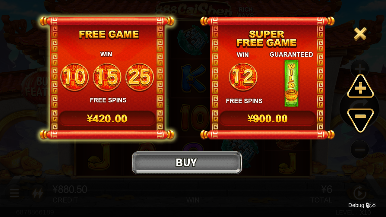 888 Cai Shen bonus buy