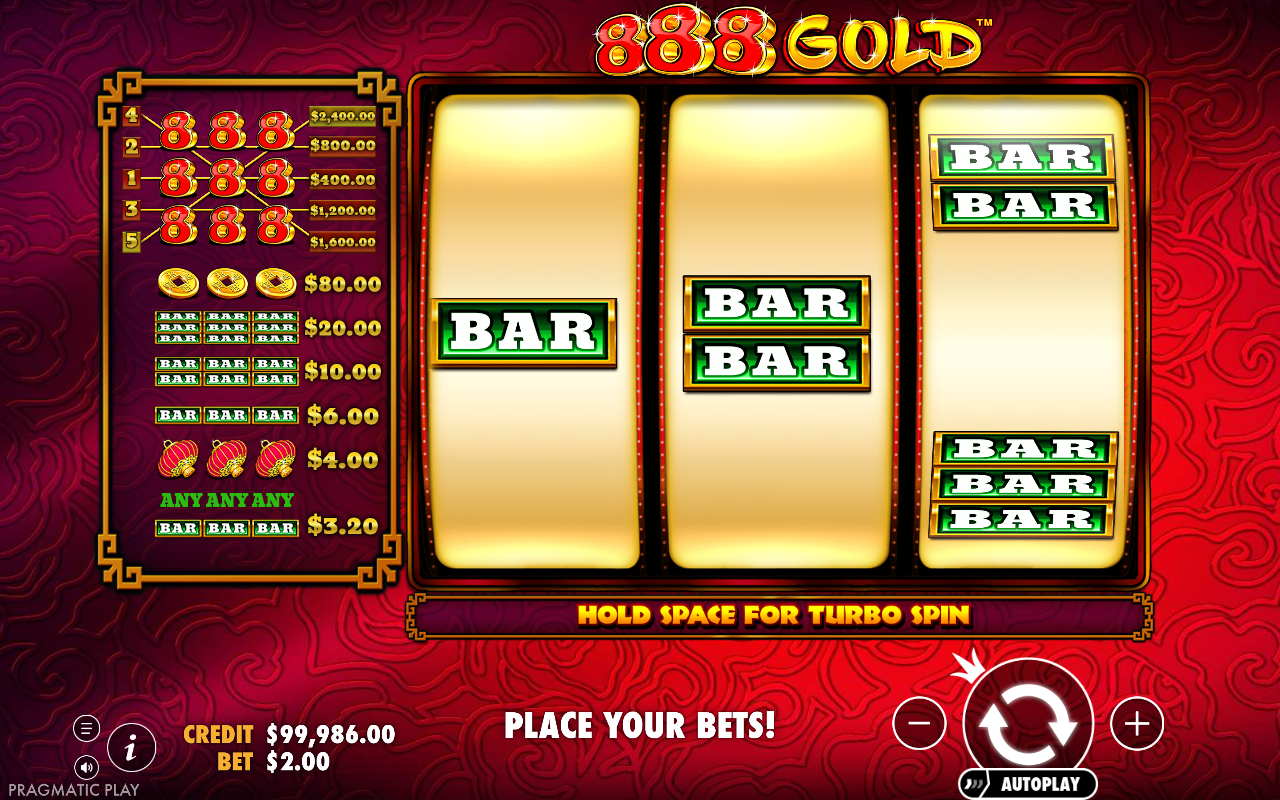 888 Gold (Excluding Korea) gameplay