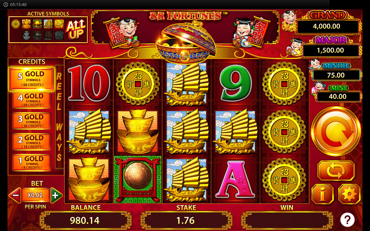 88 Fortunes gameplay