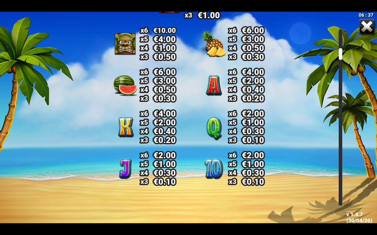 8 Balls of Fire Blazing Bounty information screen