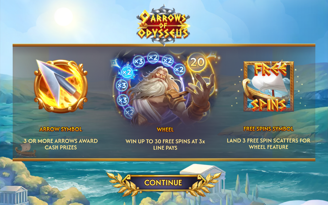 9 Arrows of Odysseus information screen