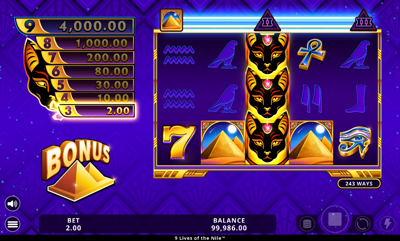 9 Lives of the Nile gameplay