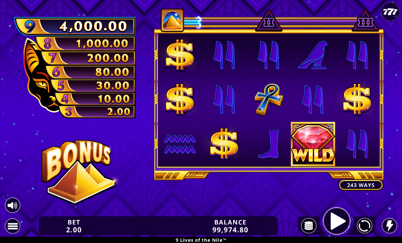 9 Lives of the Nile gameplay