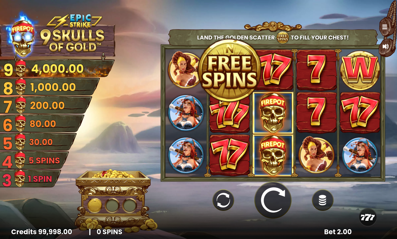 9 Skulls of Gold gameplay