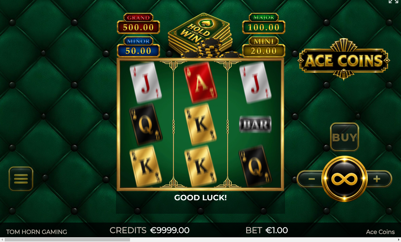 Ace Coins gameplay with bonus buy button