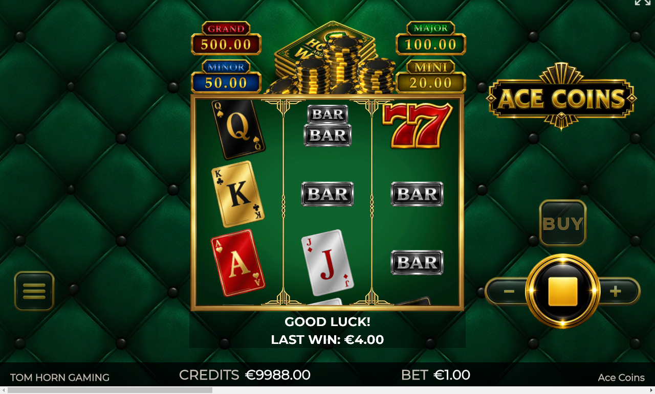 Ace Coins gameplay with coin symbols