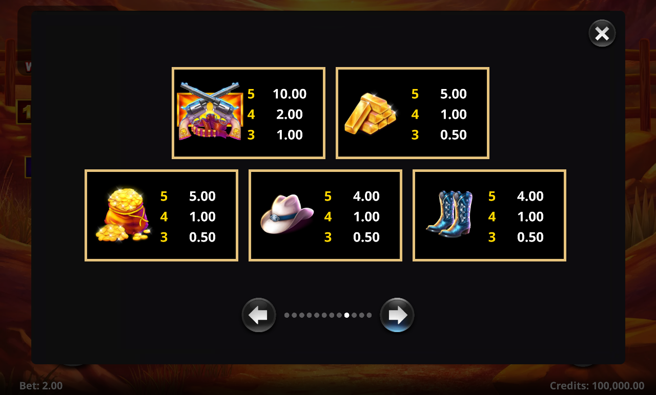 Action Cash Lightning Bounty information screen