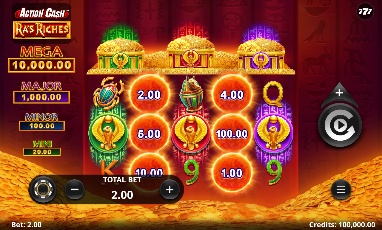 Action Cash Ra's Riches base game