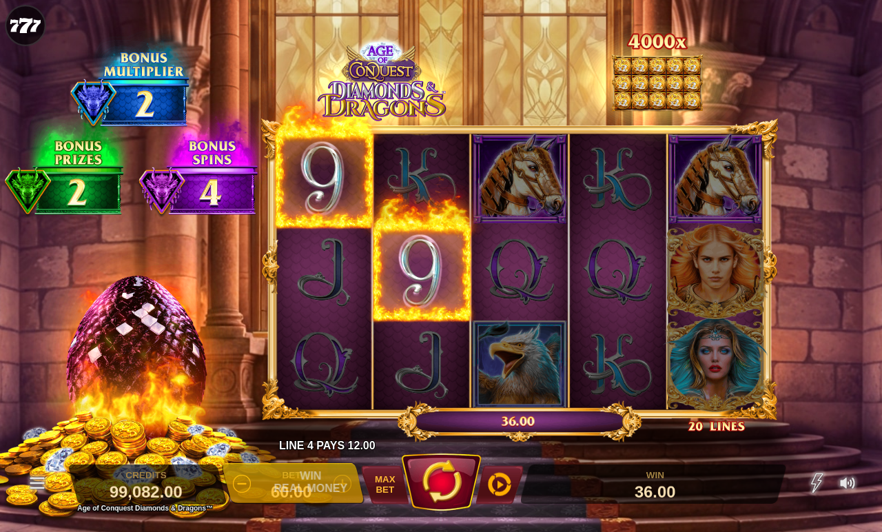 Age of Conquest Diamonds & Dragons gameplay
