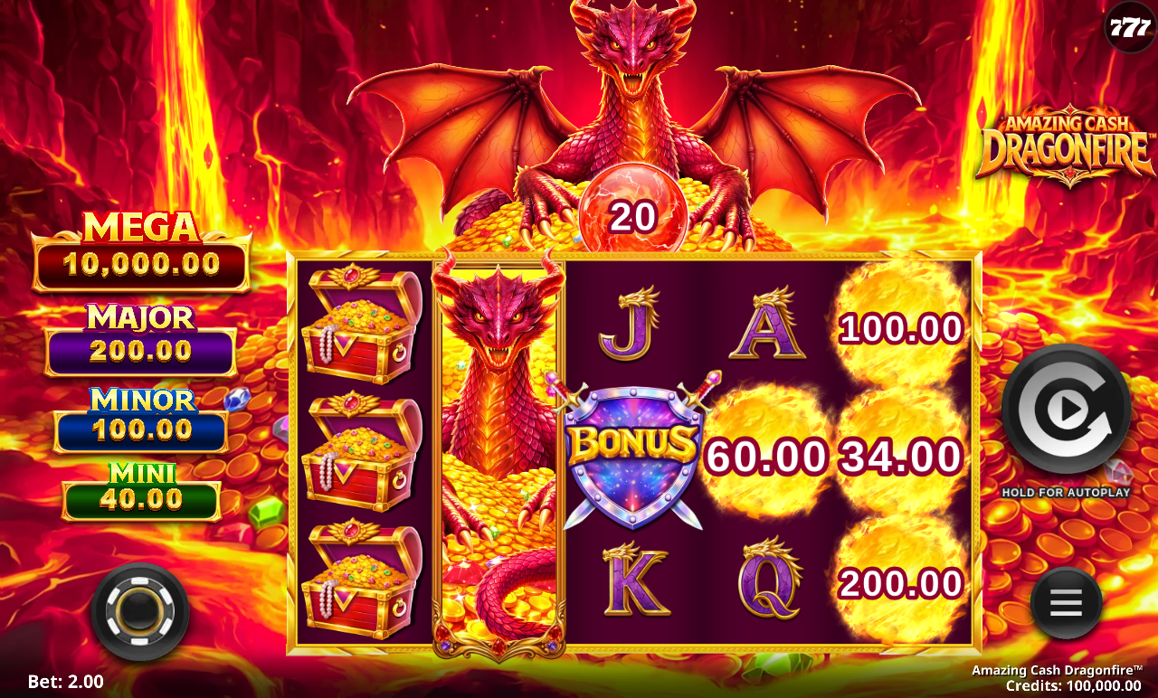 Amazing Cash Dragonfire base game