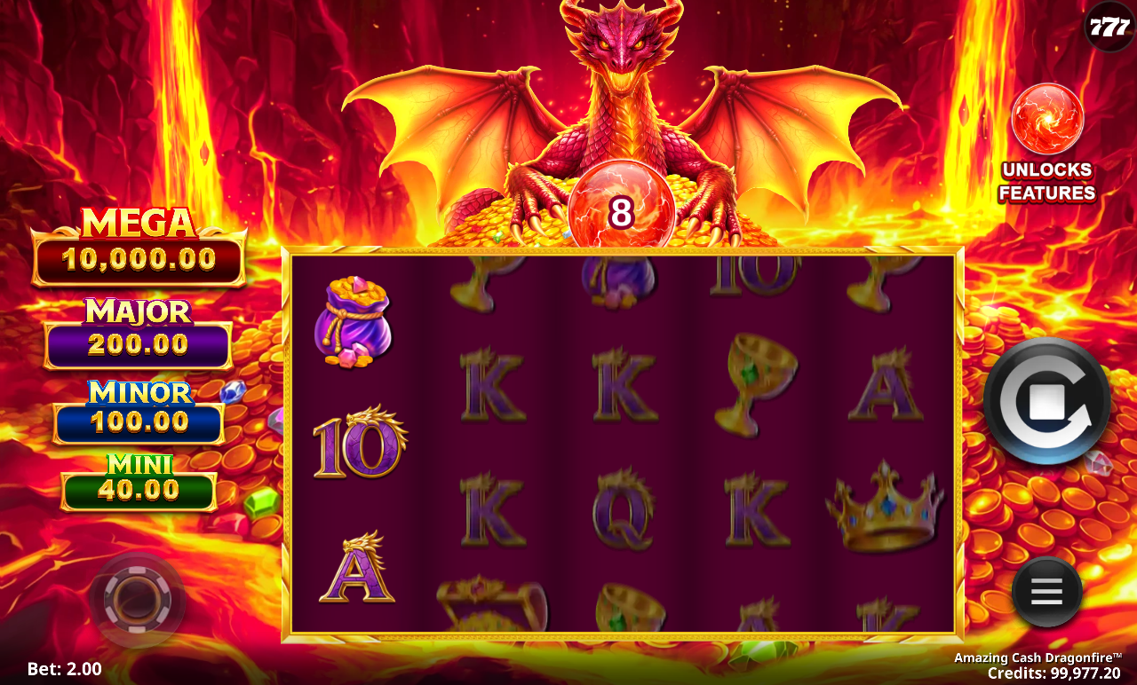 Amazing Cash Dragonfire gameplay