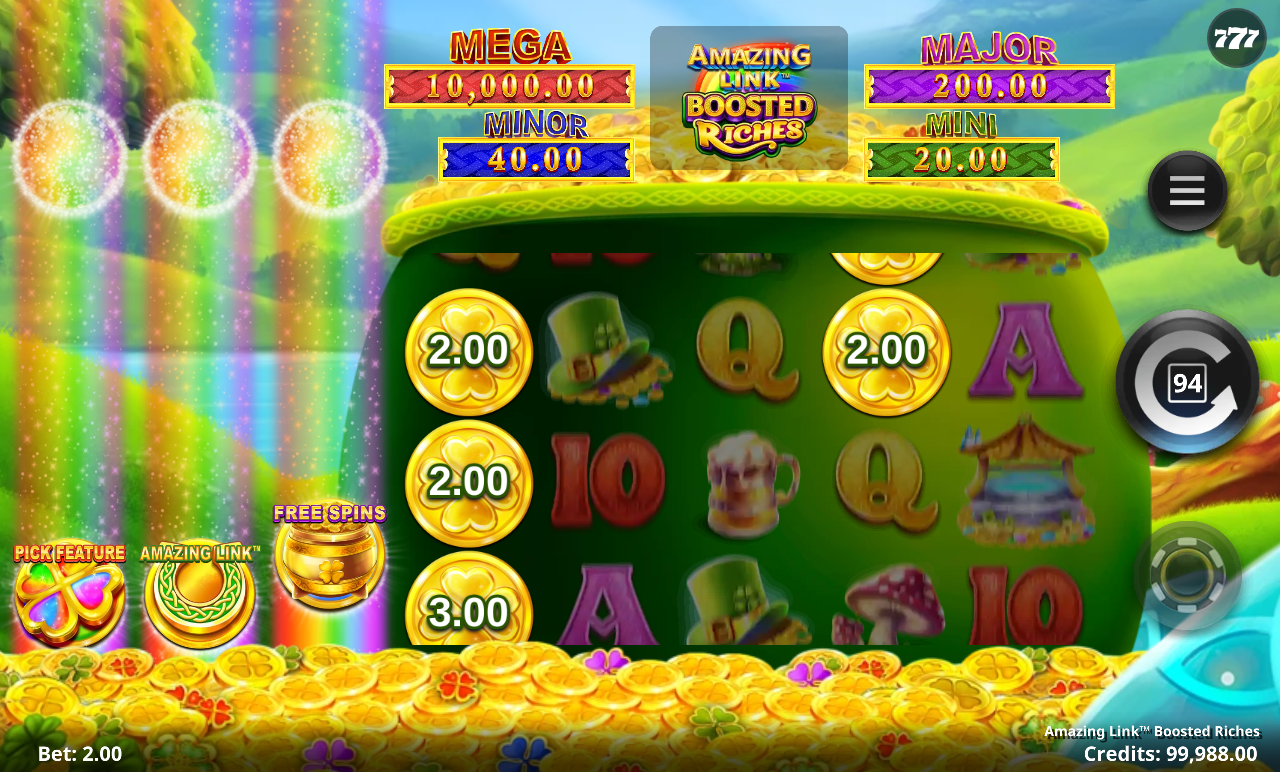 Amazing Link Boosted Riches gameplay