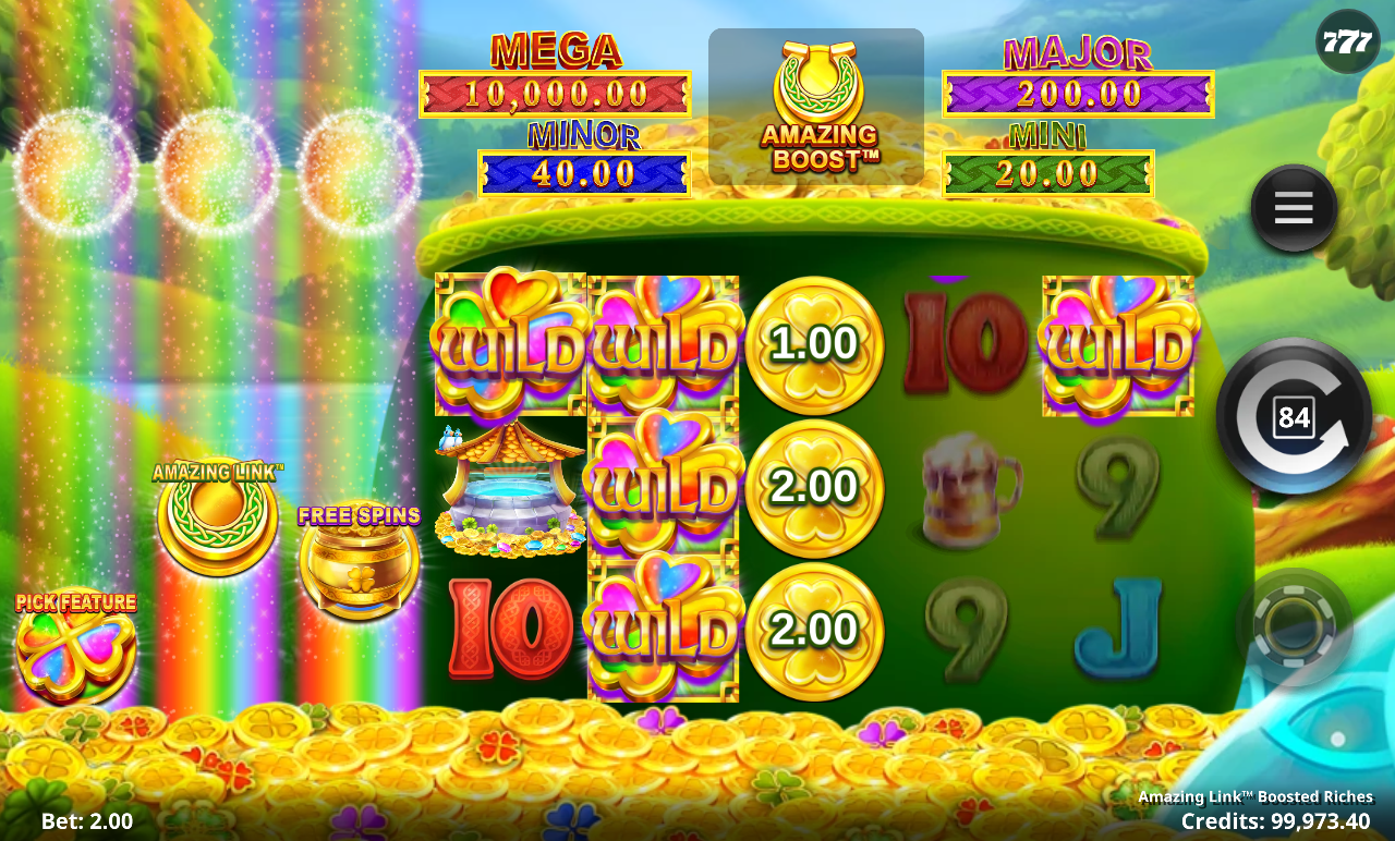 Amazing Link Boosted Riches gameplay