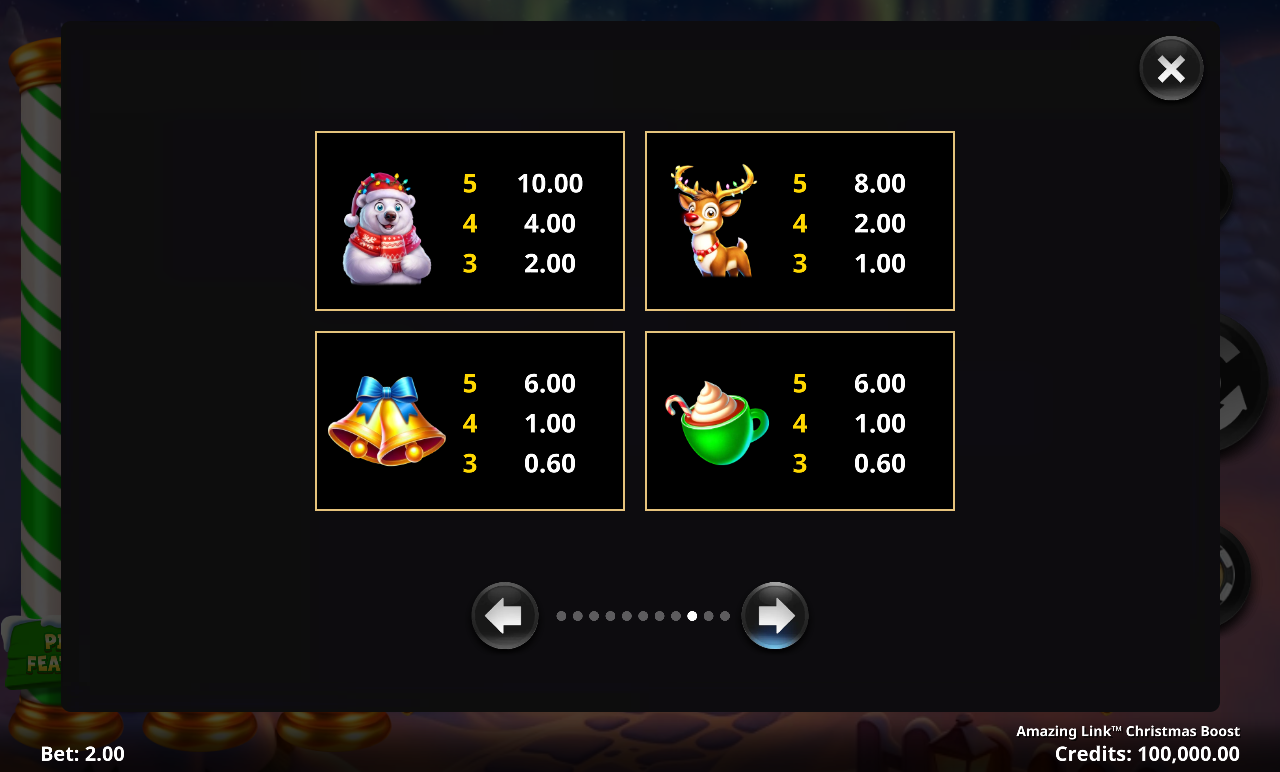 Amazing Link Christmas Boost information screen