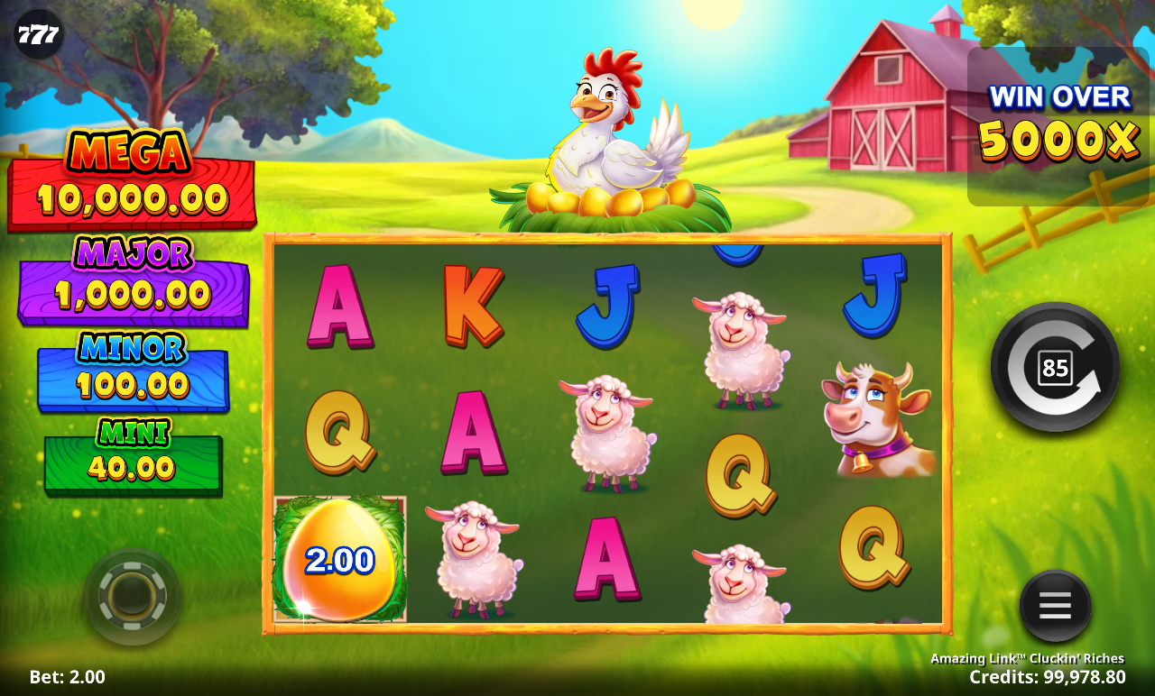 Amazing Link Cluckin' Riches gameplay