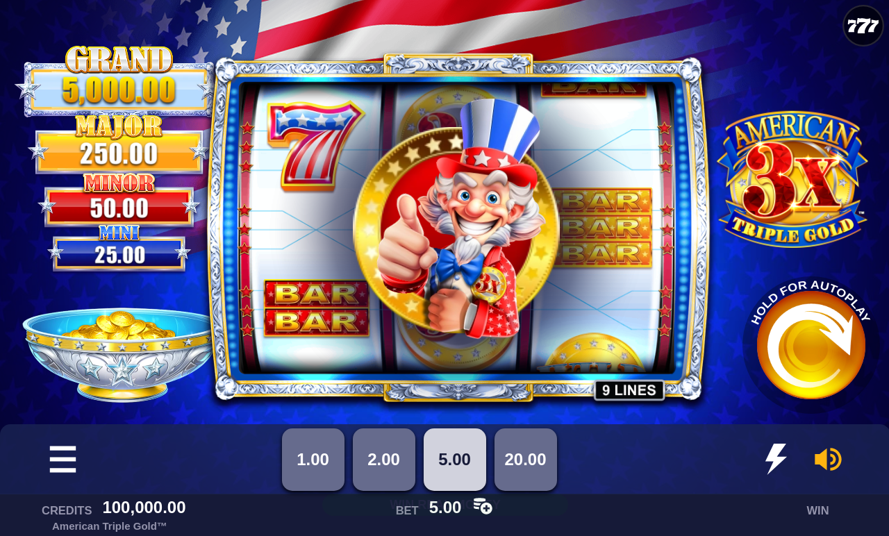 American Triple Gold gameplay