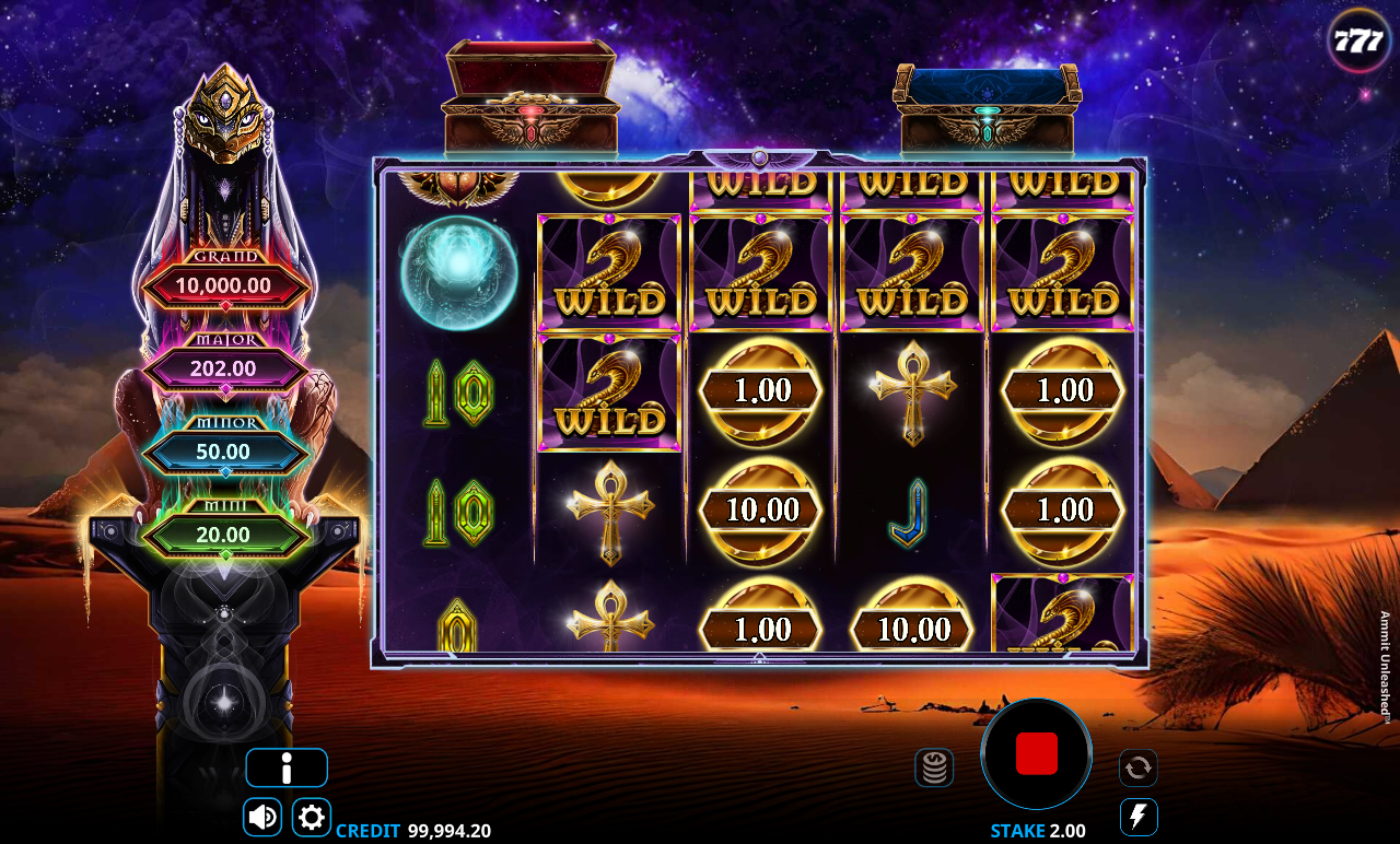 Ammit Unleashed Line Link Bonus gameplay