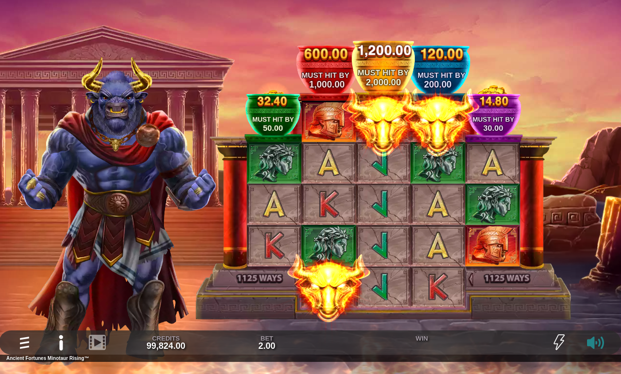 Ancient Fortunes Minotaur Rising bonus round
