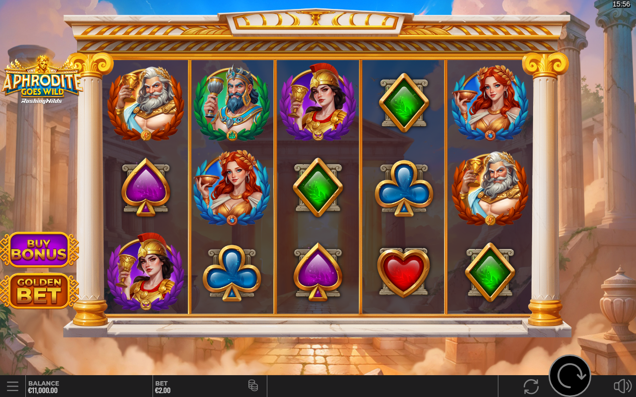 Aphrodite Goes Wild RushingWilds base game