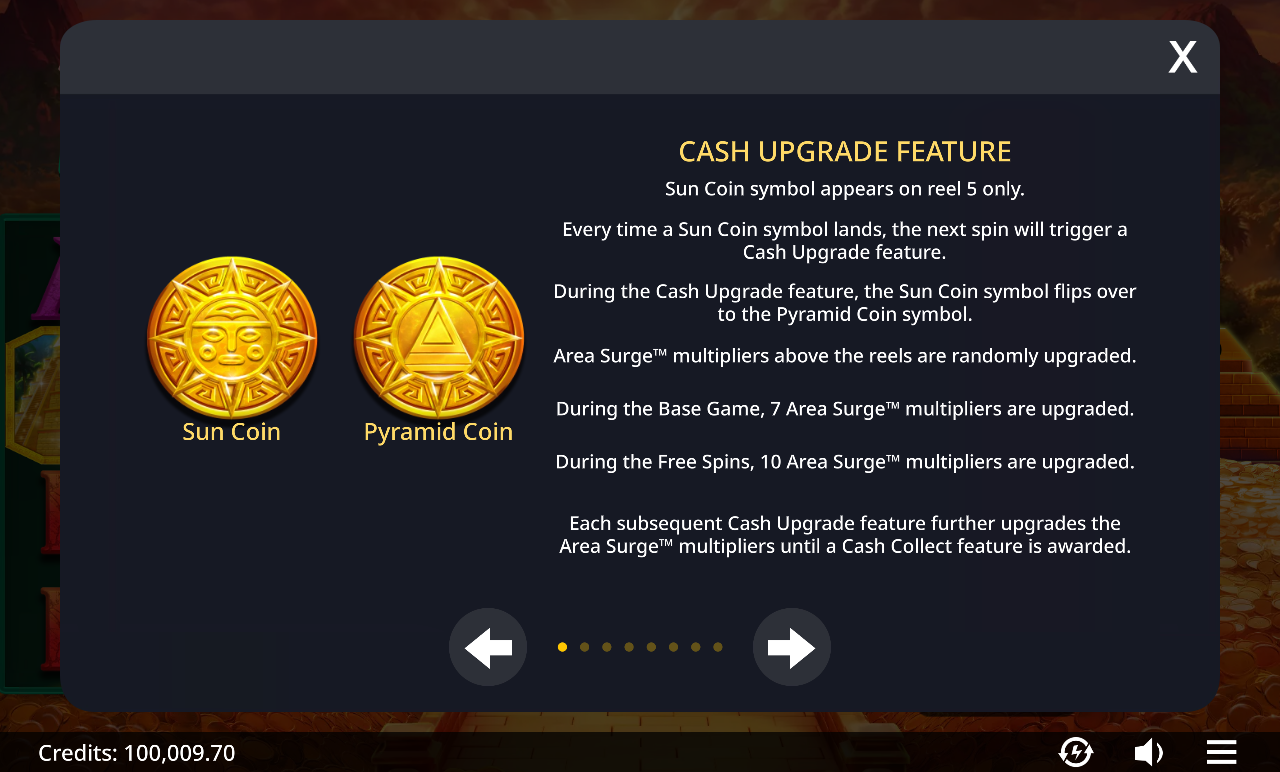 Area Surge City of Gold information screen