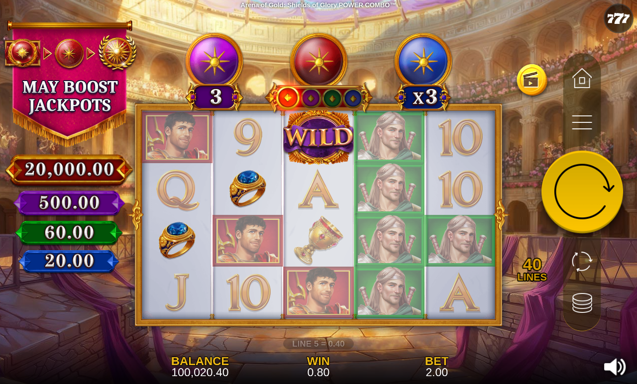Arena of Gold: Shields of Glory POWER COMBO gameplay
