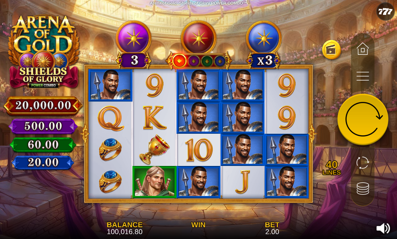 Arena of Gold: Shields of Glory POWER COMBO gameplay