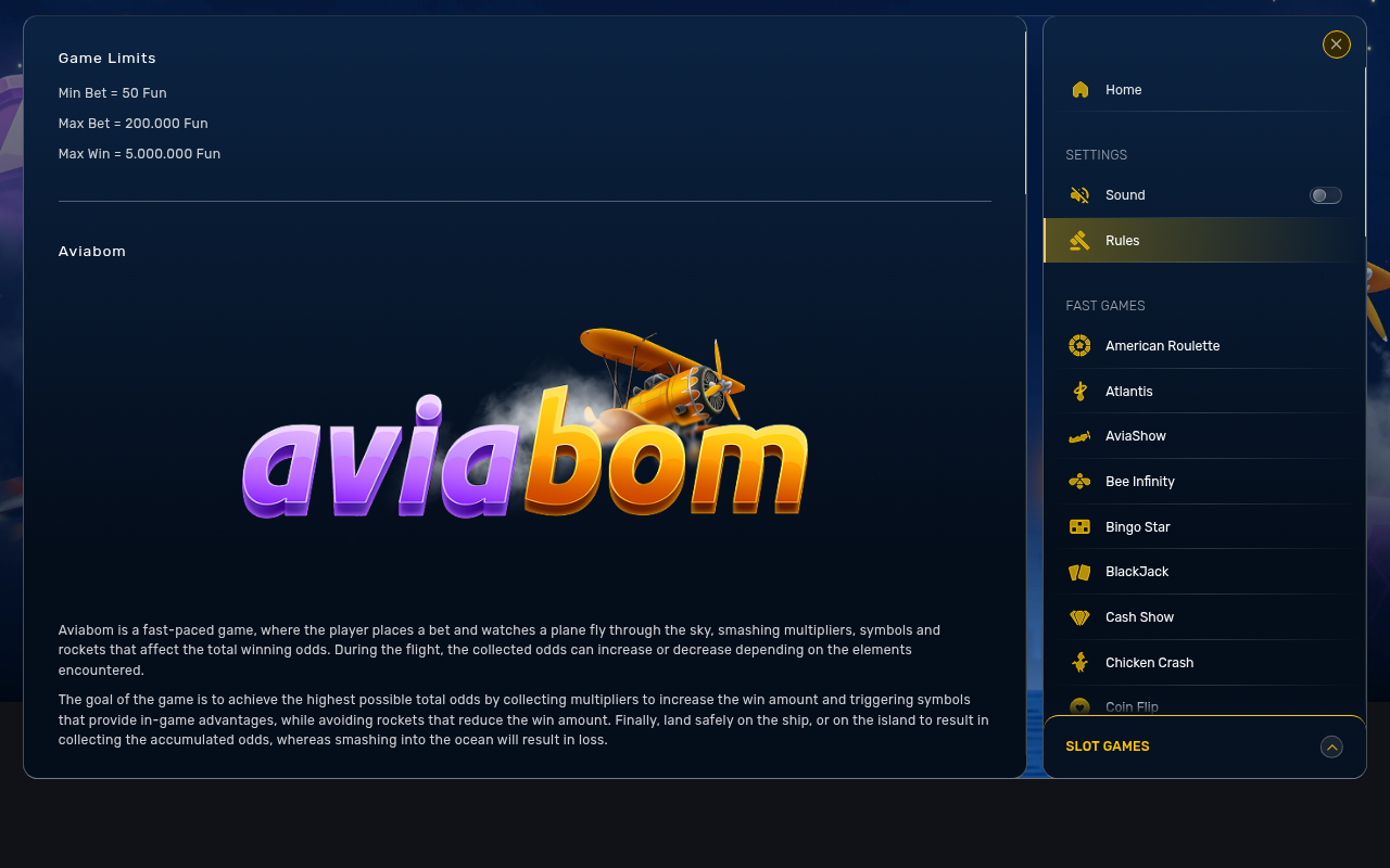 Aviabom information screen