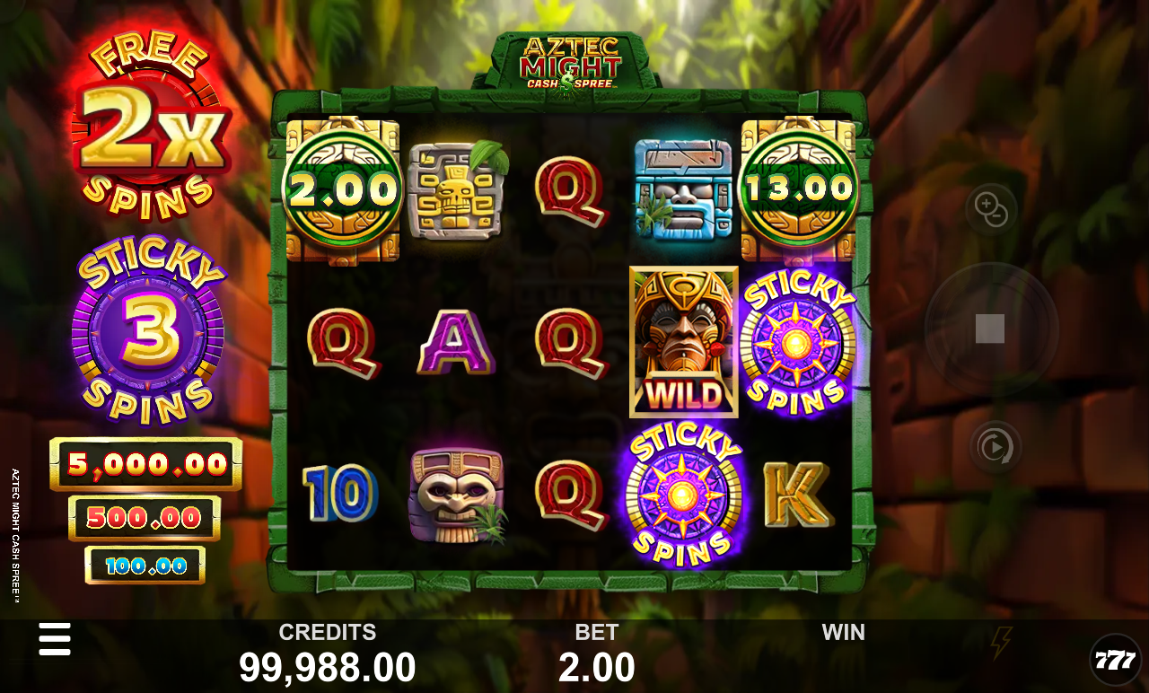 Aztec Might Cash Spree gameplay