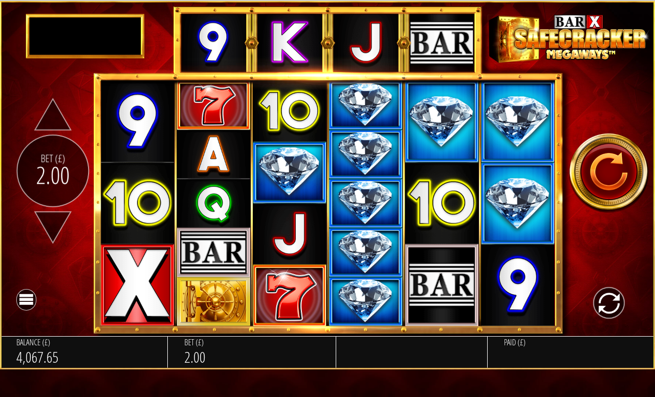 Bar X Safecracker Megaways base game