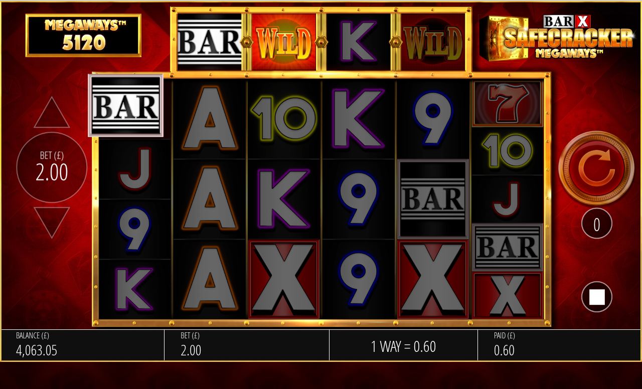 Bar X Safecracker Megaways gameplay