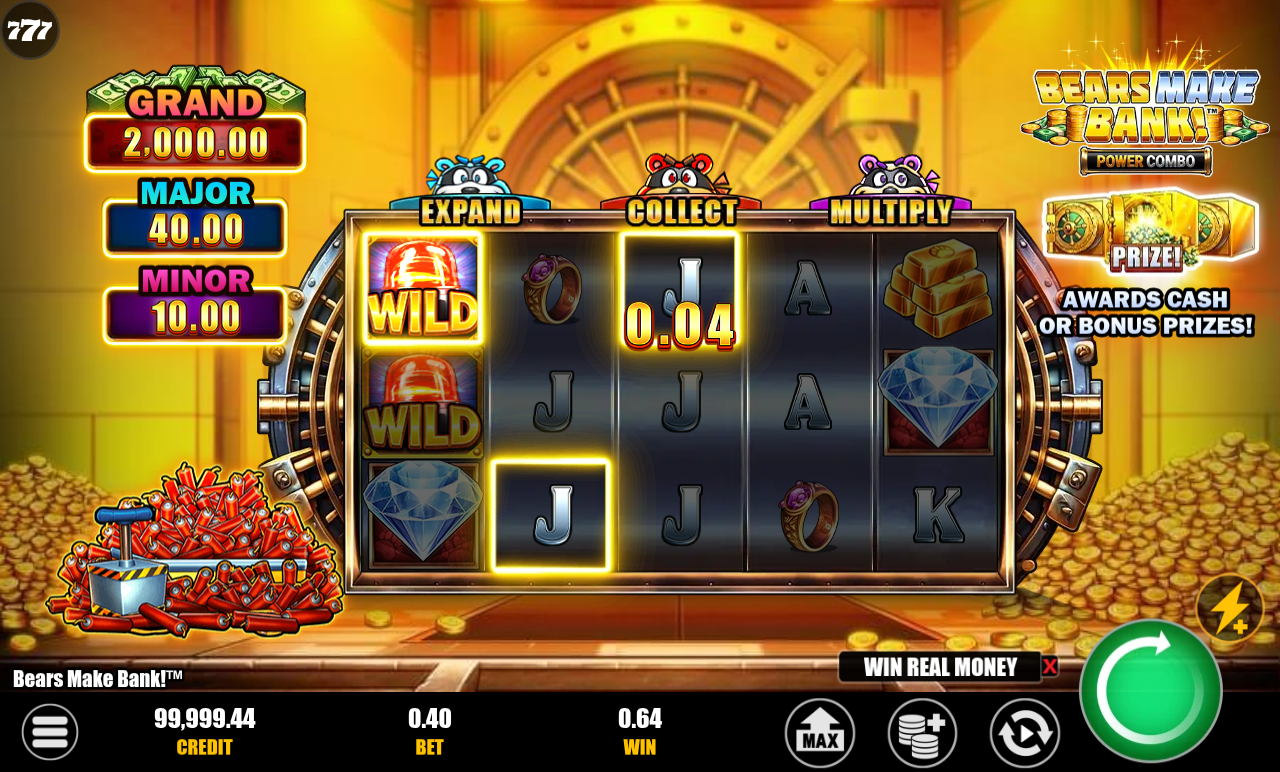 Bears Make Bank! Power Combo bonus round