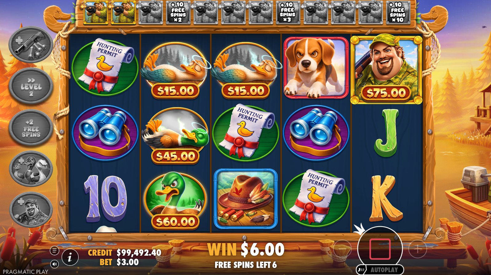 Big Duck Splash 1000 standard free spins bonus
