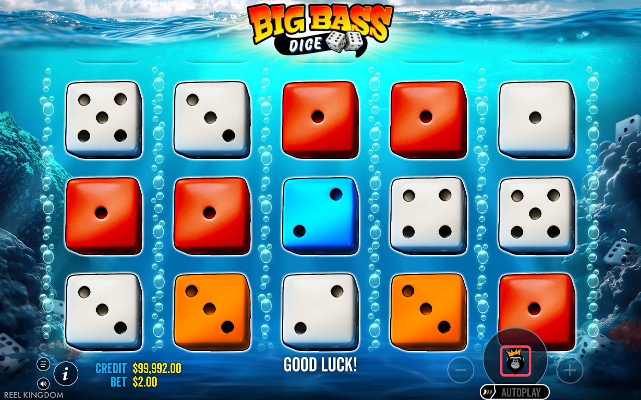 Big Bass Dice gameplay showing money symbols in play