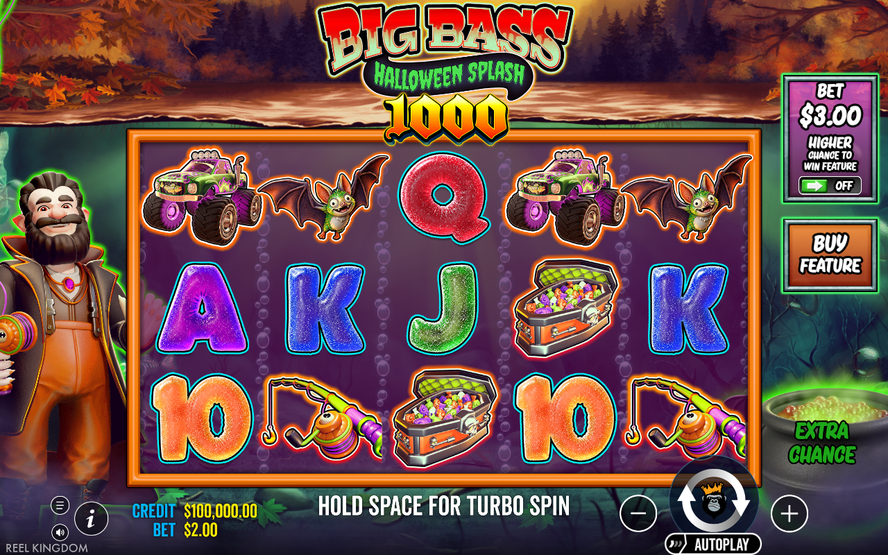 Big Bass Halloween Splash 1000 base game