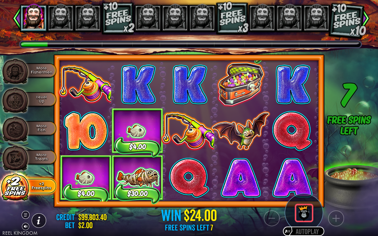 Big Bass Halloween Splash 1000 bonus round