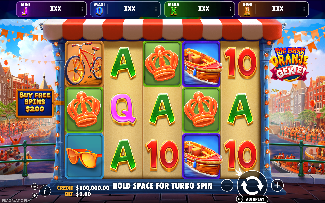 Big Bass Oranje Gekte - Oranje Jackpot base game
