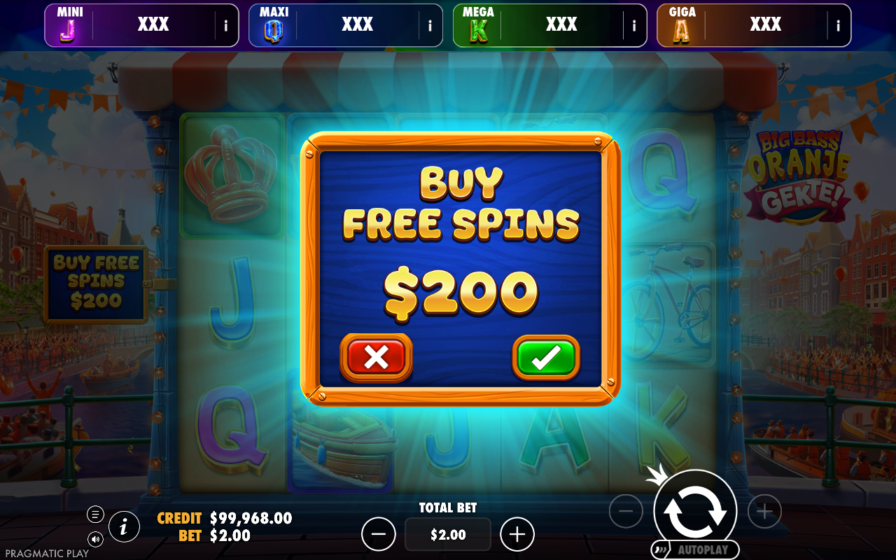 Big Bass Oranje Gekte - Oranje Jackpot bonus buy