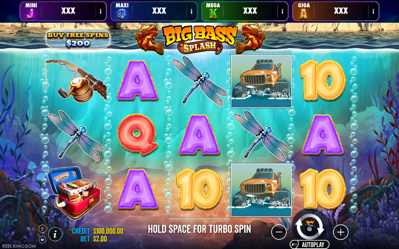 Big Bass Splash - Oranje Jackpot base game